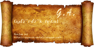 Györök Antal névjegykártya