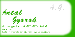 antal gyorok business card